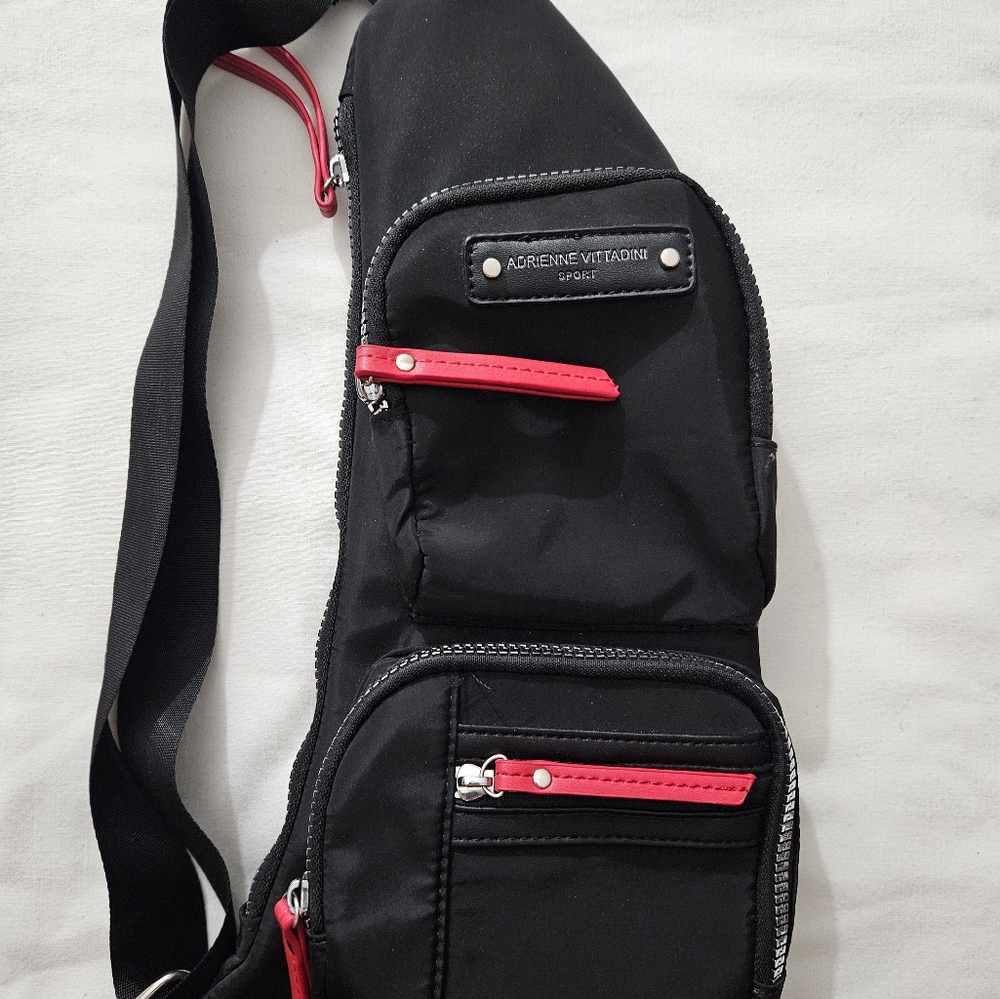 Adrienne Vittadini Sports Sling Bag Unisex, Blank, 6 Pockets